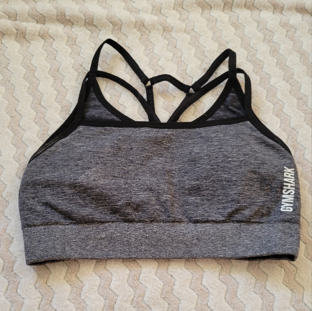 Gymshark black/ charcoal adapt sports bra
